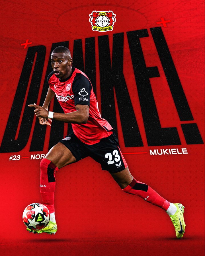 Nordi Mukiele's time at Bayer Leverkusen ends with quiet departure