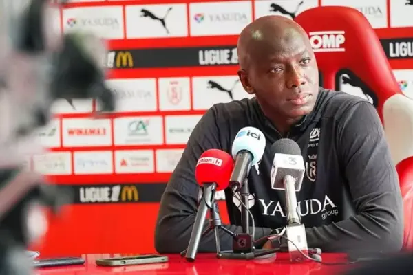Malian coach Samba Diawara and Spain’s Sergio Akieme prepare Reims for crucial play-off clash against Metz