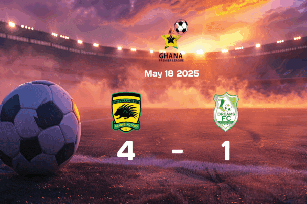 Asante Kotoko Dominates Dreams in 4-1 Victory in High-Scoring English Premier League Match on May 18, 2025