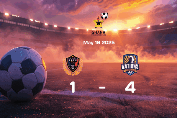 Legon Cities vs Nations 1-4: English Premier League Match Report, May 19, 2025