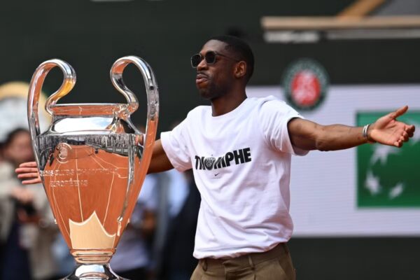 Dembele parades PSG’s Champions League trophy at Roland Garros after historic triumph