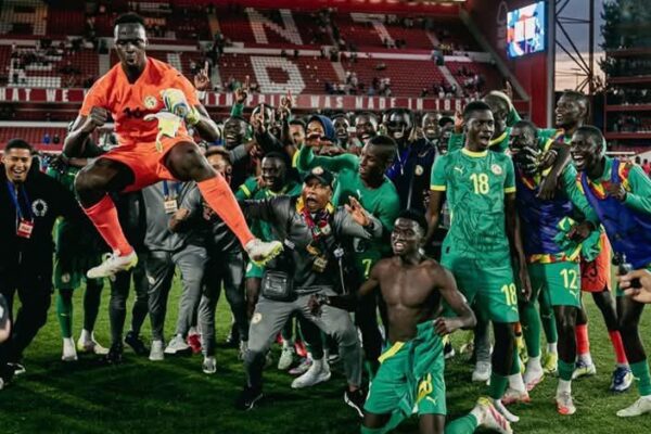 Senegal coach Pape Thiaw congratulates players after historic comeback win against England