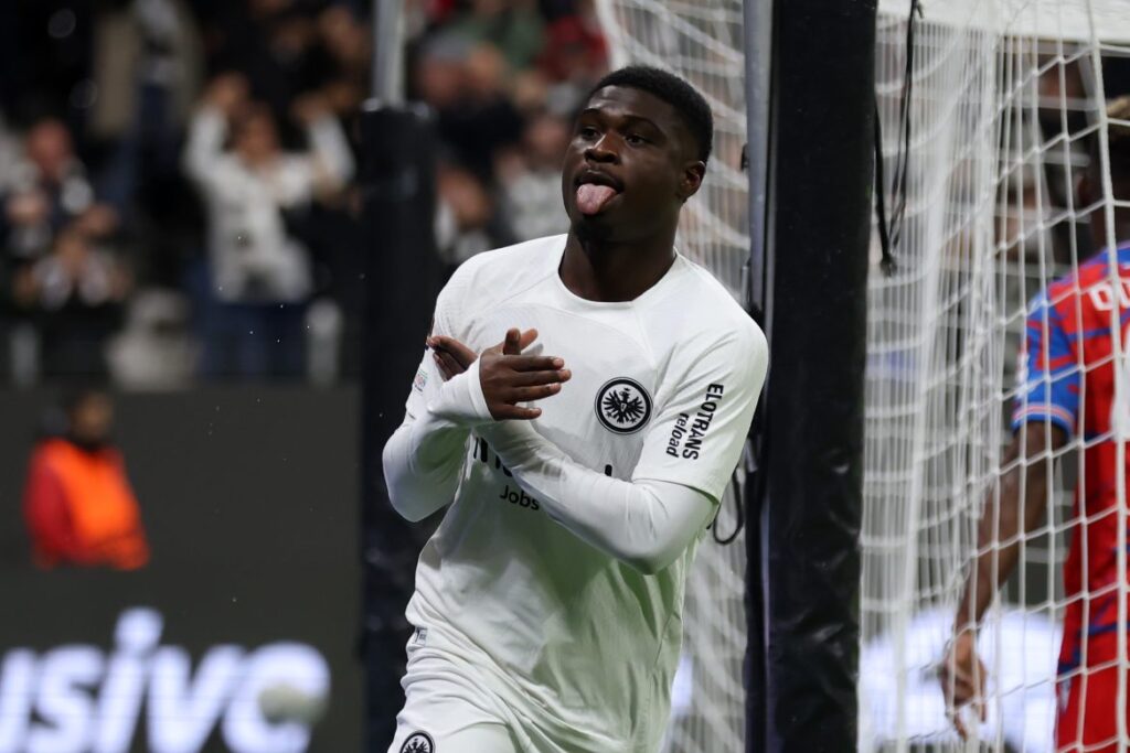  eintracht frankfurt v fc viktoria plzen uefa europa league 2024 25 league phase md1 1170x780   OGC Nice join race to sign Franco Cameroonian midfielder Éric Junior Dina Ebimbe   AfricaSoccercom