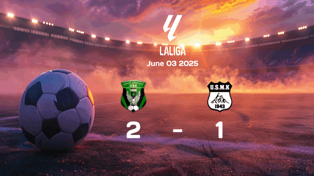  eng 1240479 review   CS Constantine vs Khenchela 2 1 Highlights Ligue 1 Match Recap June 3 2025   AfricaSoccercom