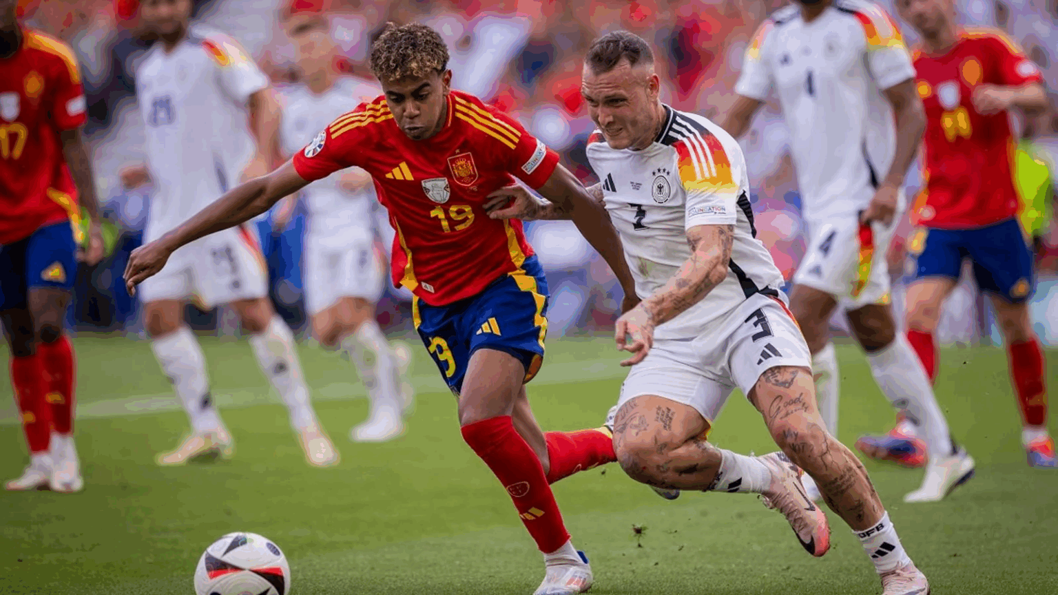 Spanish Moroccan Lamine Yamal names Raum and Mendes as his toughest opponents Spanish Moroccan Lamine Yamal names Raum and Mendes as his toughest opponents   Spanish Moroccan Lamine Yamal names David Raum and Nuno Mendes as his toughest opponents   AfricaSoccercom