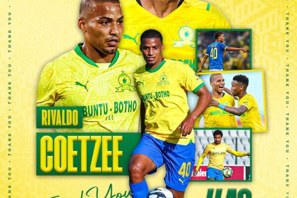 Mamelodi Sundowns confirm departure of midfielder Rivaldo Coetzee after eight-year stint