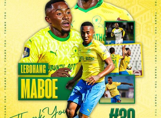 Mamelodi Sundowns announce departure of midfielder Lebohang Maboe after seven-year spell