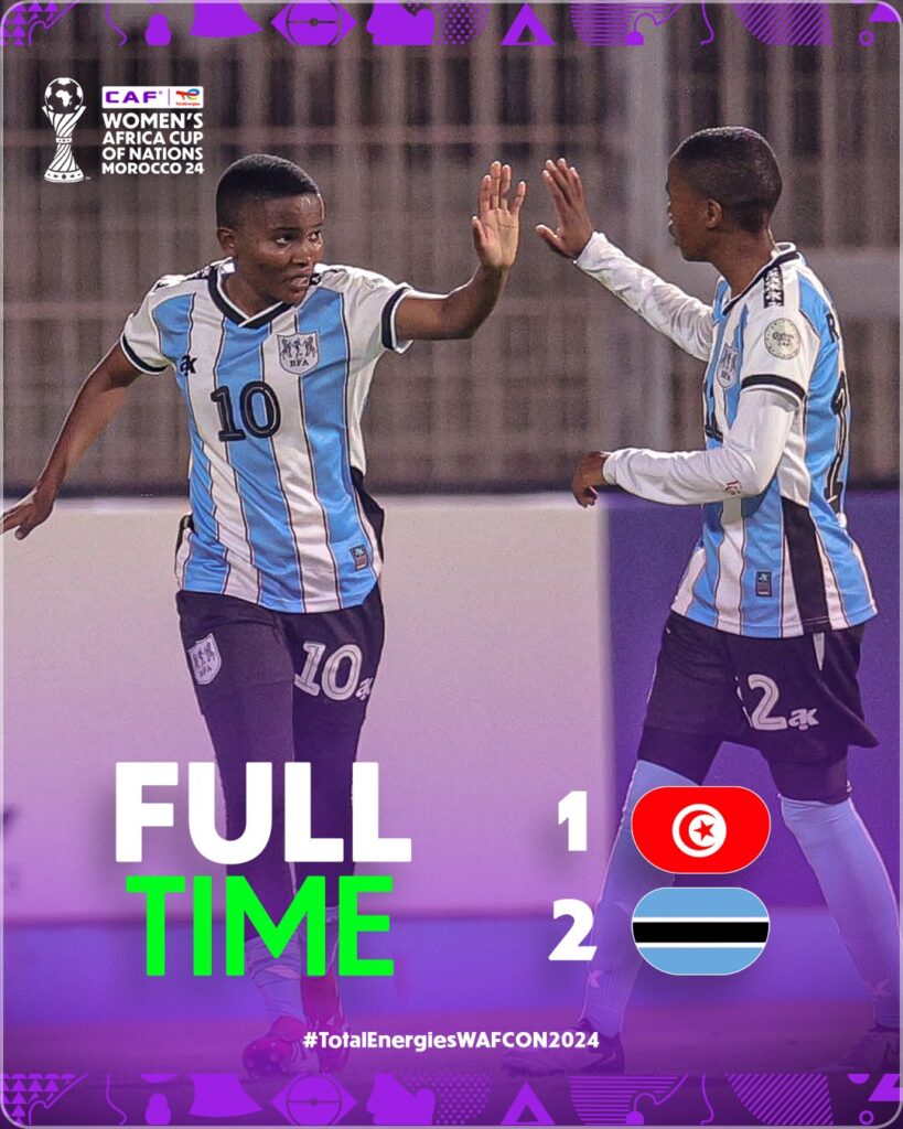  GvxCEhoXAAAIDby   2024 WAFCON Botswana score late to stun Tunisia with a 2 1 win   AfricaSoccercom