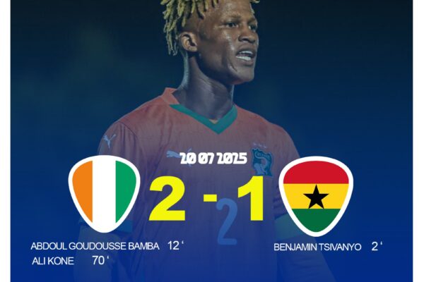 WAFU B U20 Boys Cup: Ivory Coast secure 2-1 win against Ghana to reach final
