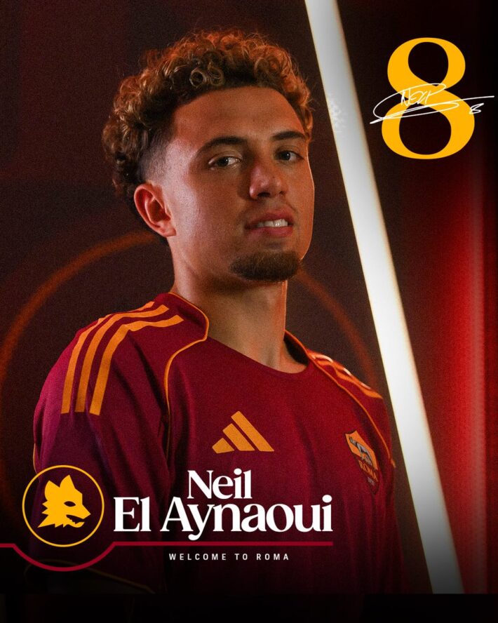 Moroccan midfielder Neil El Aynaoui signs five year deal with AS Roma GwU7NXMXoAE0CgN 710x888   Moroccan midfielder Neil El Aynaoui signs five year deal with AS Roma   AfricaSoccercom