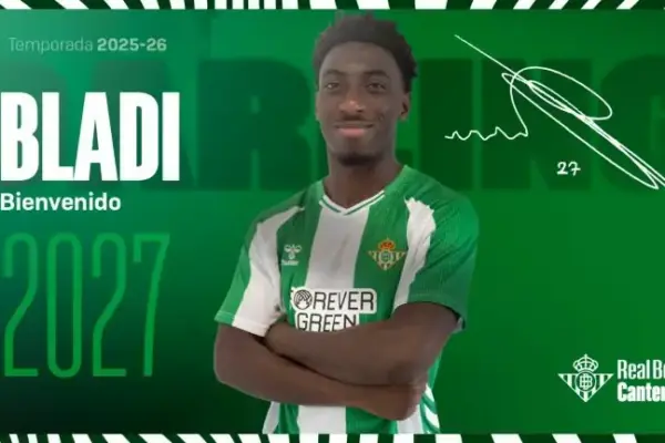 French-Cameroonian defender Darling Bladi transfers from AS Saint-Étienne to Real Betis Sevilla reserves