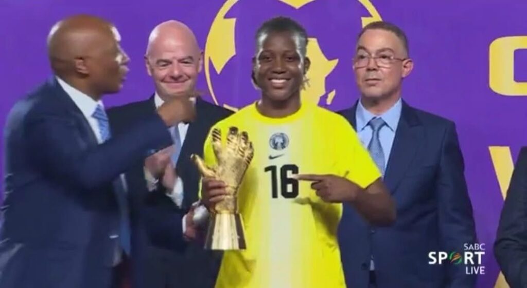 Nigerias Chiamaka Nnadozie named Best Goalkeeper at 2024 WAFCON Nigerias Chiamaka Nnadozie named Best Goalkeeper at 2024 WAFCON   Nigerias Chiamaka Nnadozie named Best Goalkeeper at 2024 WAFCON   AfricaSoccercom