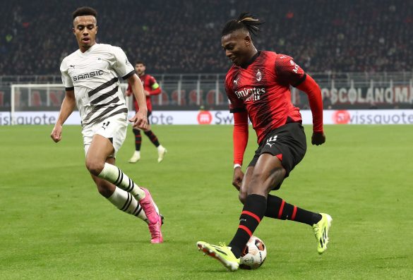  ac milan v stade rennais fc knockout round play offs first leg uefa europa league 2023 24 585x397   Italian giants AC Milan submit second offer for Ivory Coast defender Guela Doué   AfricaSoccercom