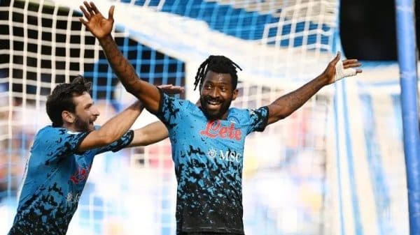Cameroonian midfielder André Frank Zambo Anguissa commits to Napoli with contract extension until 2027 anguissa celebrate with napoli against torino 01 10 22 e1664637914296   Cameroonian midfielder André Frank Zambo Anguissa commits to Napoli with contract extension until 2027   AfricaSoccercom