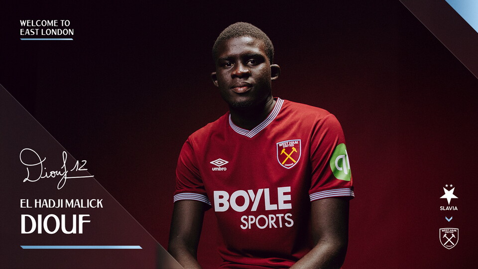  diouf words   Senegal defender Malick Diouf reveals West Ham United ambition after switching from Slavia Prague   AfricaSoccercom