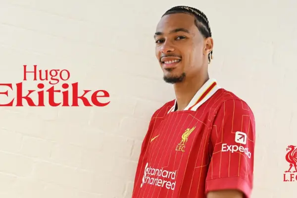 Liverpool announce the signing of French-Cameroonian forward Hugo Ekitike