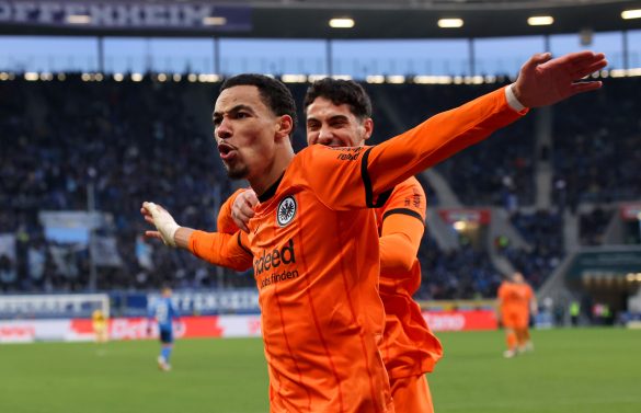  tsg 1899 hoffenheim v eintracht frankfurt bundesliga 585x377   Liverpool reach formal agreement with Frankfurt to sign Franco Cameroonian attacker Hugo Ekitike   AfricaSoccercom