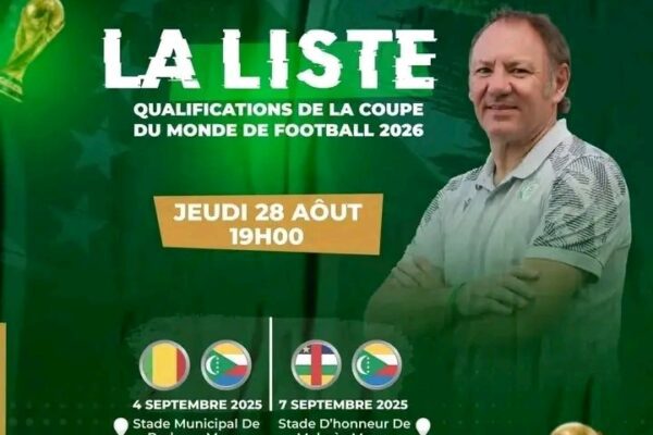 Comoros to reveal 2026 World Cup qualifiers squad on Thursday