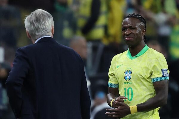 Brazil manager Carlo Ancelotti drops Vinicius Jnr for September international break