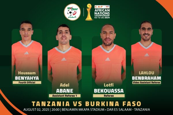 Algerian refereeing quartet appointed for CHAN 2024 opener between Tanzania and Burkina Faso