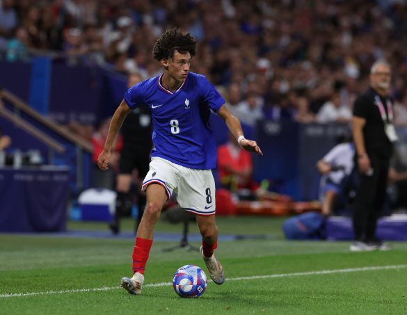  france v egypt mens football semifinal olympic games paris 2024 day 10 1 585x453   AS Monaco stands firmly in keeping Franco Algerian attacker Maghnes Akliouche   AfricaSoccercom