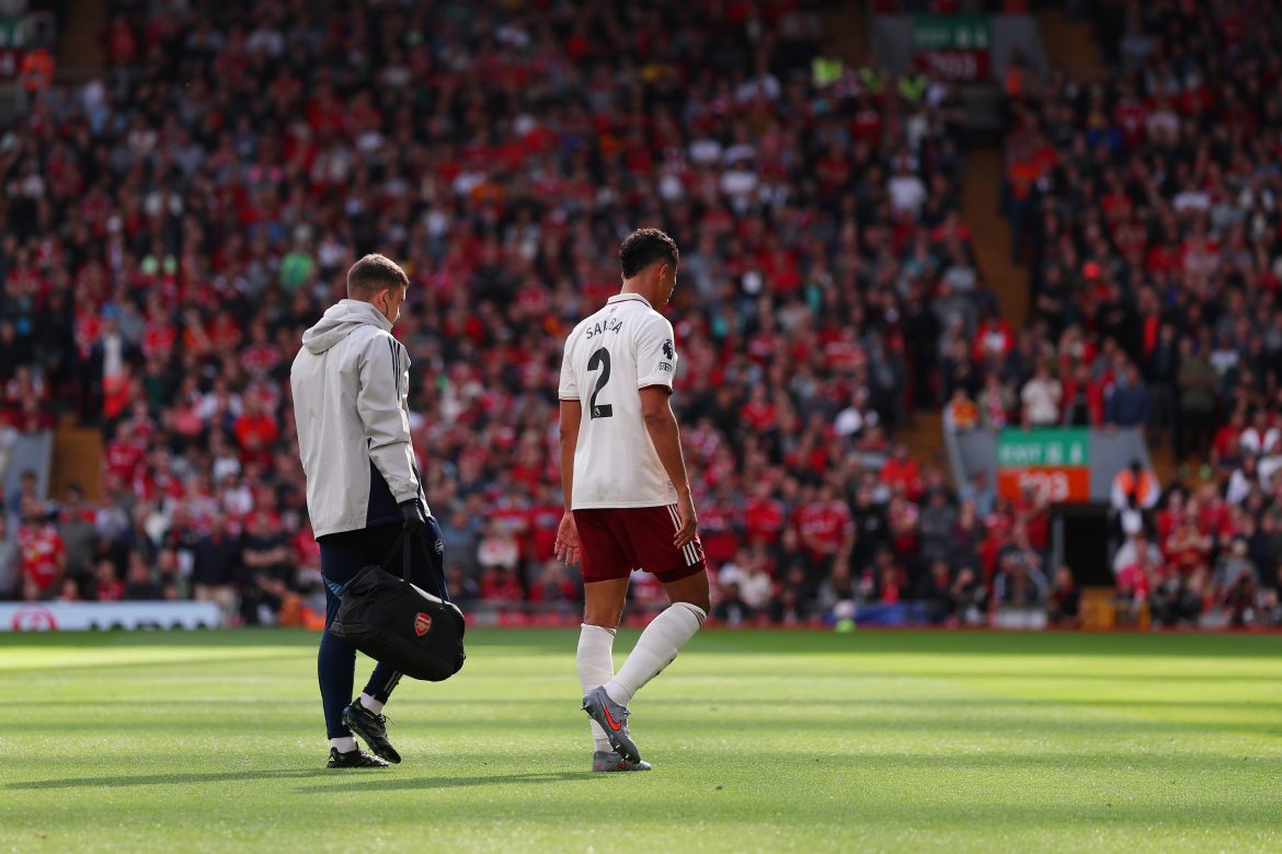  liverpool v arsenal premier league 1 1170x780   Injury scare for Franco Cameroonian defender William Saliba ahead of World Cup qualifiers   AfricaSoccercom