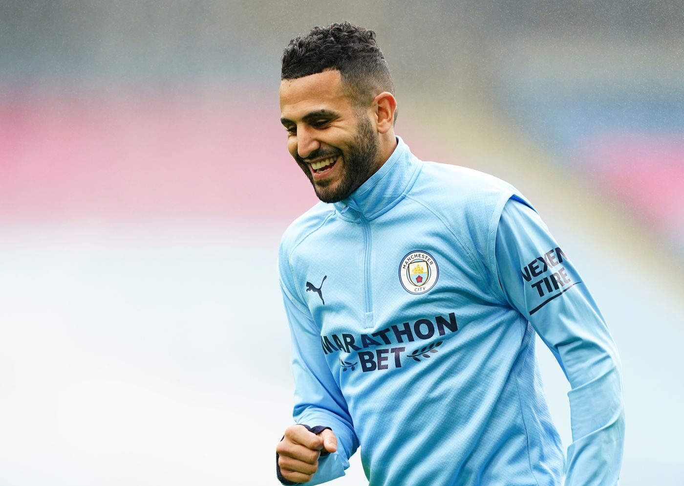 Riyad Mahrez makes warm return to Manchester City during Al Ahli training break