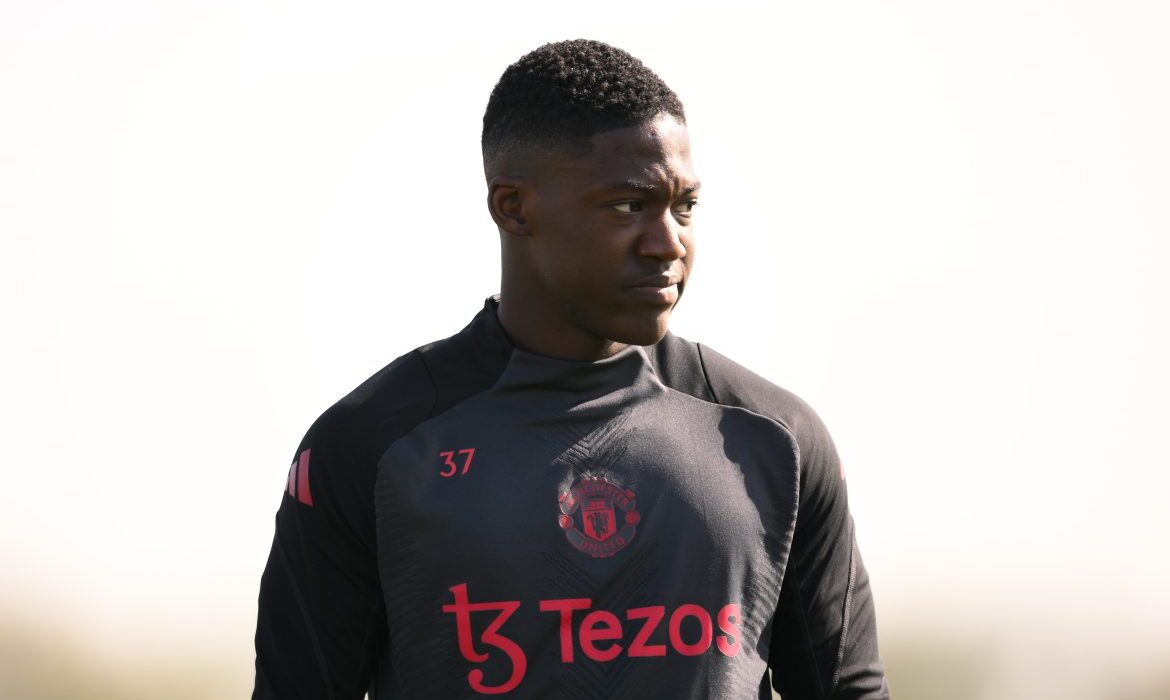  manchester united training session and press conference uefa europa league 2024 25 quarter final first leg 1170x780   Marseille express firm interest in English Ghanaian midfielder Kobbie Mainoo   AfricaSoccercom