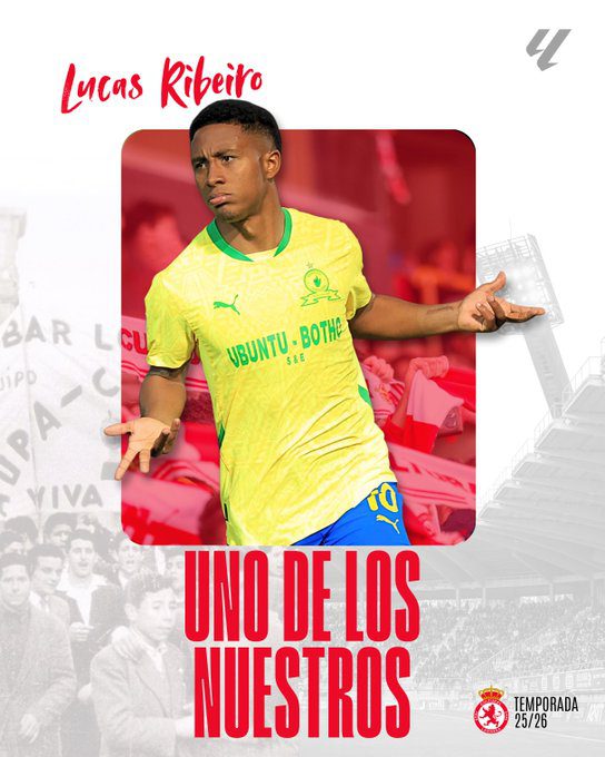 Spanish outfit Cultural y Deportiva Leonesa announce signing of Mamelodi Sundowns forward Lucas Ribeiro