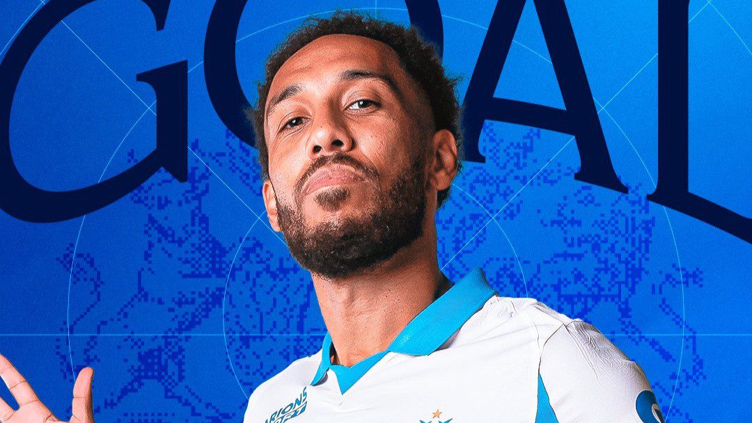 Gabon forward Pierre-Emerick Aubameyang scores to propel Marseille to 2-1 win against Strasbourg