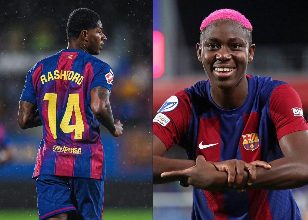'He may cry if he goes back to Man United' - Nigeria’s Asisat Oshoala reacts to Marcus Rashford’s Barcelona form