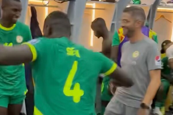 VIDEO: Watch wild jubilations in Senegal’s dressing room after 3-2 comeback victory against D.R Congo