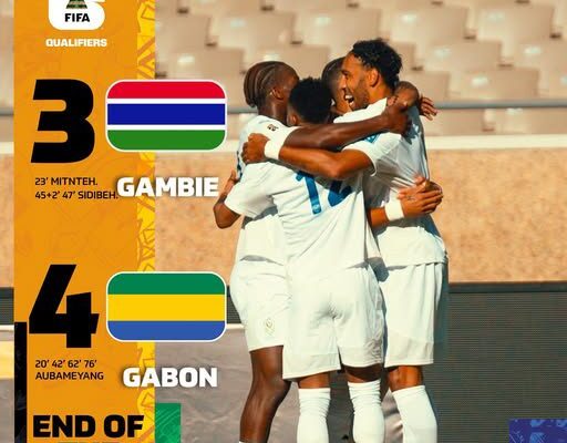 2026 FIFA World Cup Qualifiers: Pierre-Emerick Aubameyang shines as Gabon edge Gambia in seven-goal thriller