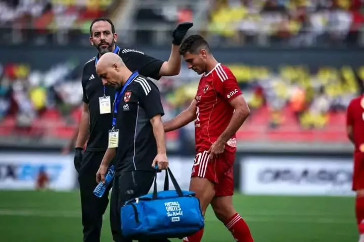 Al Ahly’s Mohamed Sherif suffers injury scare in CAF Champions League win over Aigle Noir