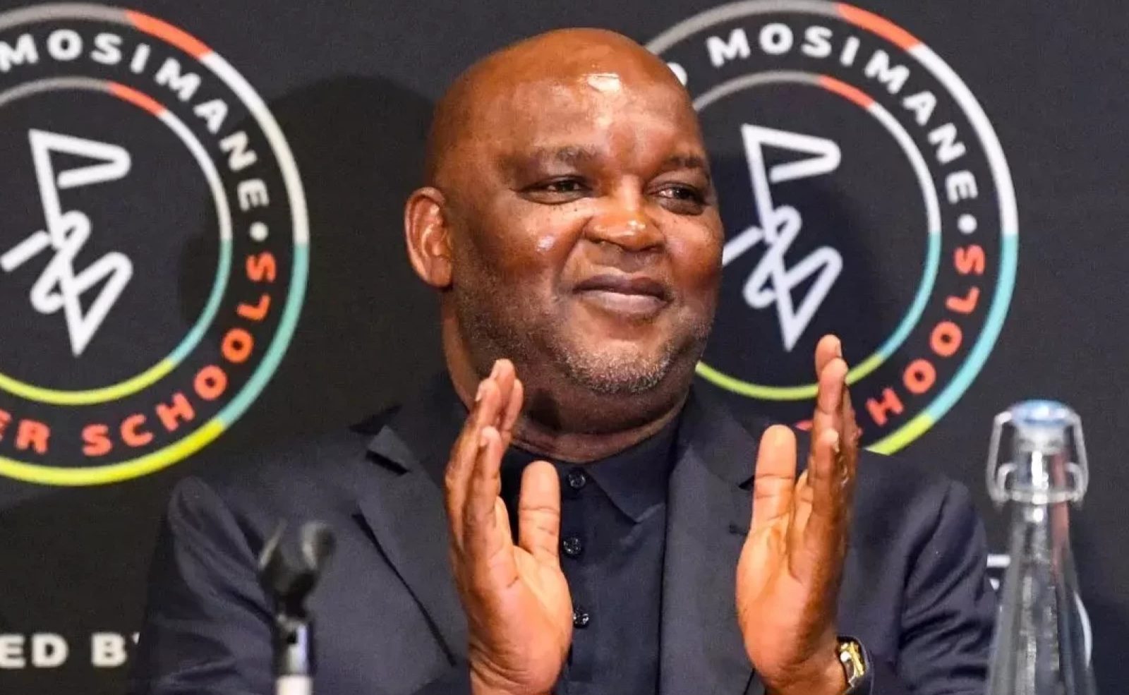 Pitso Mosimane at a press conference   Pitso Mosimane nearing Mamelodi Sundowns return   AfricaSoccercom