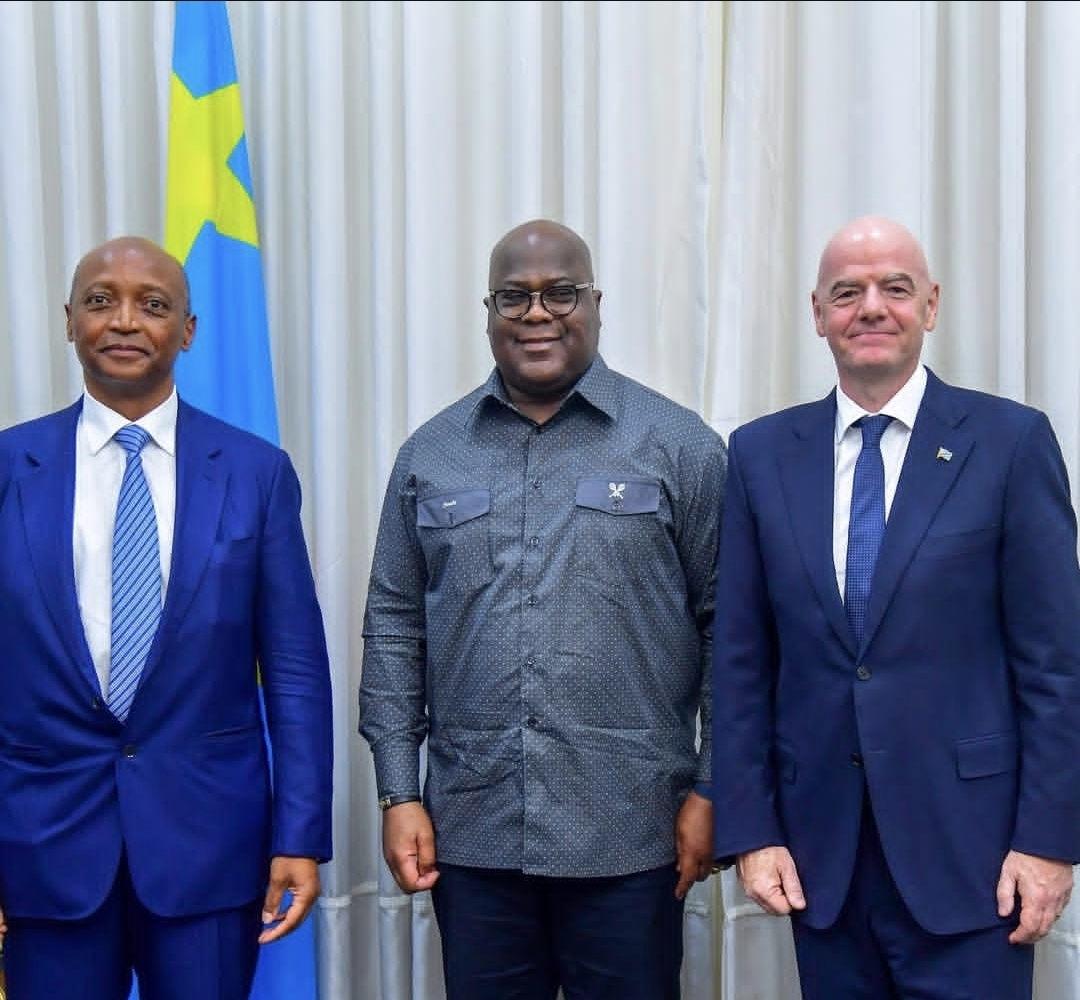 FIFA President Gianni Infantino meets DR Congo President Félix Tshisekedi ahead of CAF General Assembly