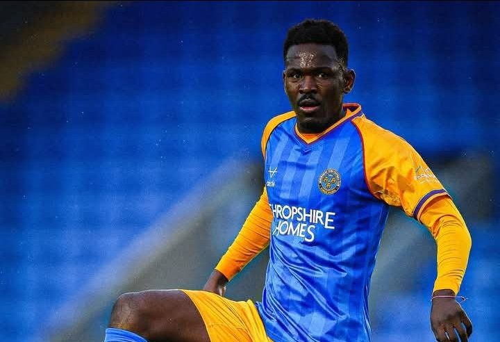  Congolese defender Aristote Nsiala bids emotional farewell to Shrewsbury Town