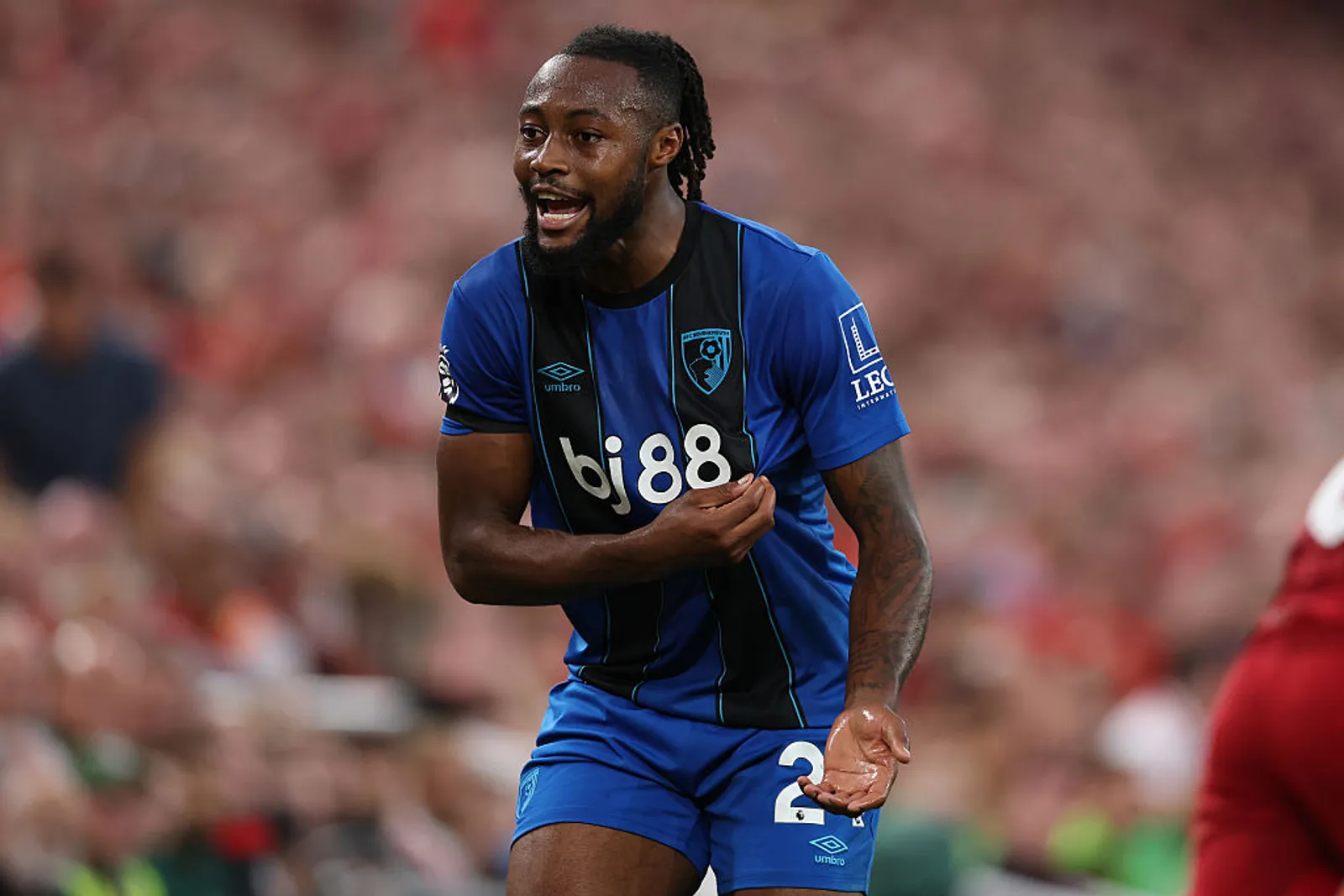 Ghana forward Antoine Semenyo reaches century of official matches for Bournemouth