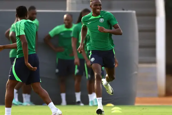 Victor Osimhen and Frank Onyedika joins camp as Nigeria wrap up preparation for Gabon clash