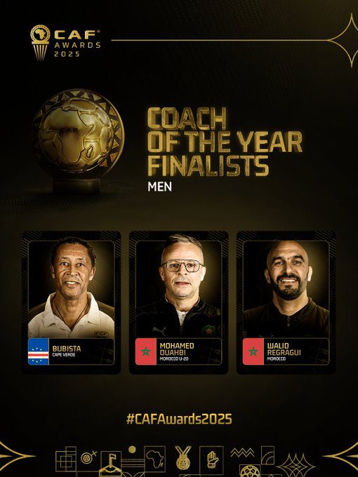 CAF Awards 2025: Finalists for Coach of the Year revealed