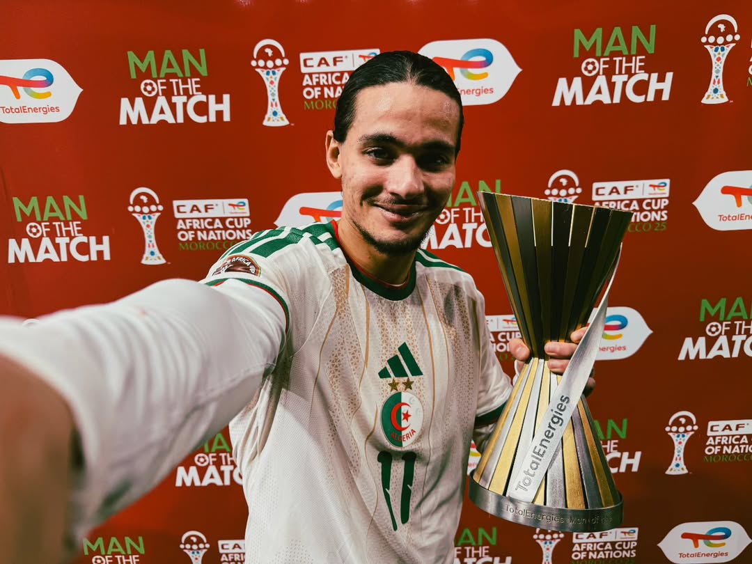  609706001 18549241549021089 1066870615675420640 n   AFCON 2025 Anis Hadji Moussa named Man of the Match in Algerias win against Equatorial Guinea   AfricaSoccercom