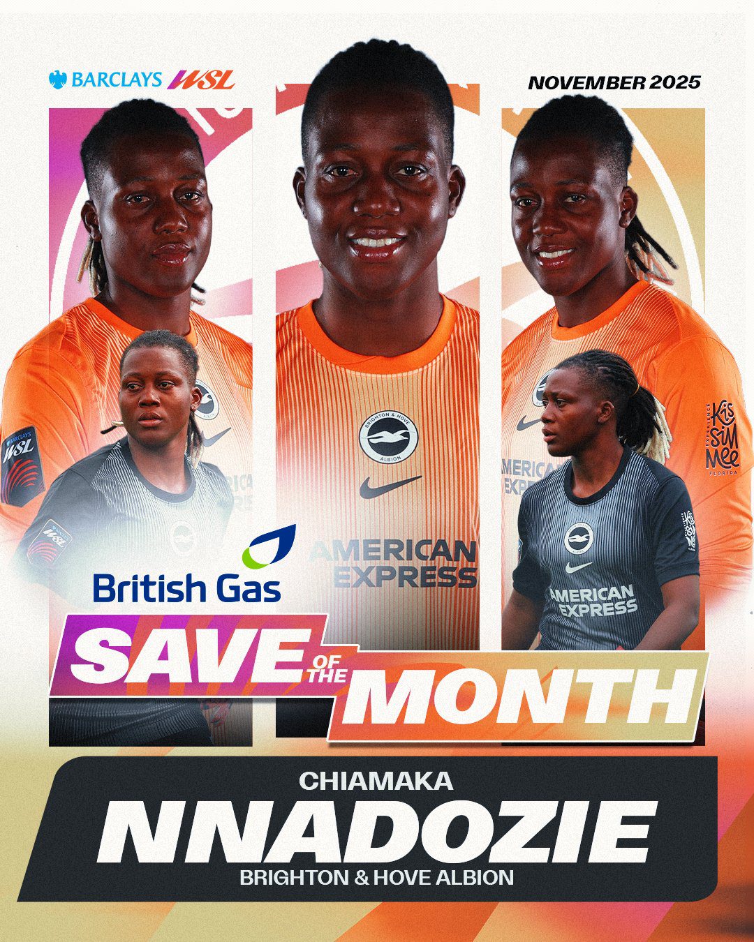 Nigeria’s Chiamaka Nnadozie wins WSL Save of the Month for November
