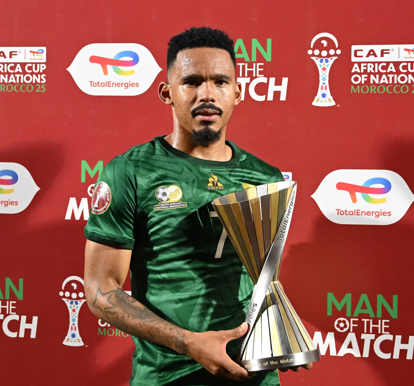  b25l3rw1990   AFCON 2025 Oswin Appollis named Man of the Match in South Africas win over Zimbabwe   AfricaSoccercom