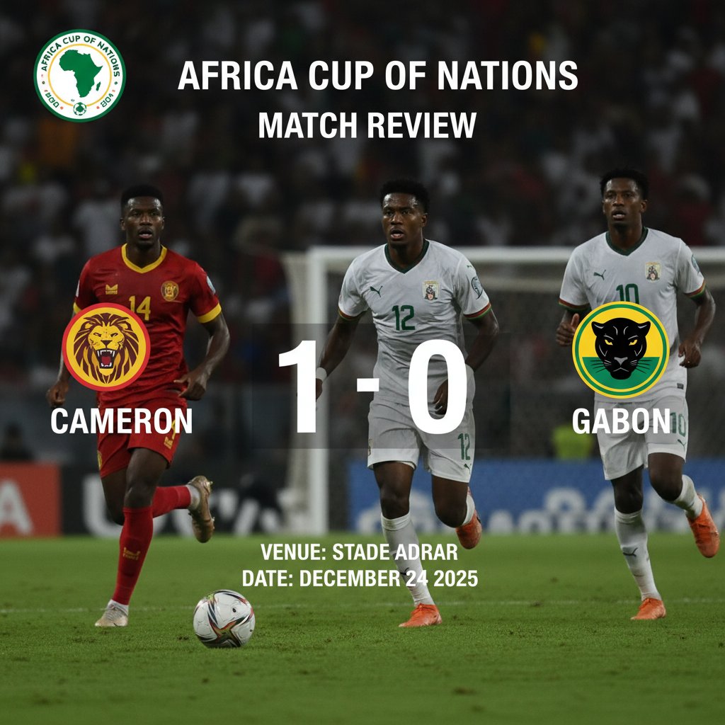 eng 1347250 review   Cameroon vs Gabon 1 0 2025 Africa Cup of Nations Match Result   AfricaSoccercom