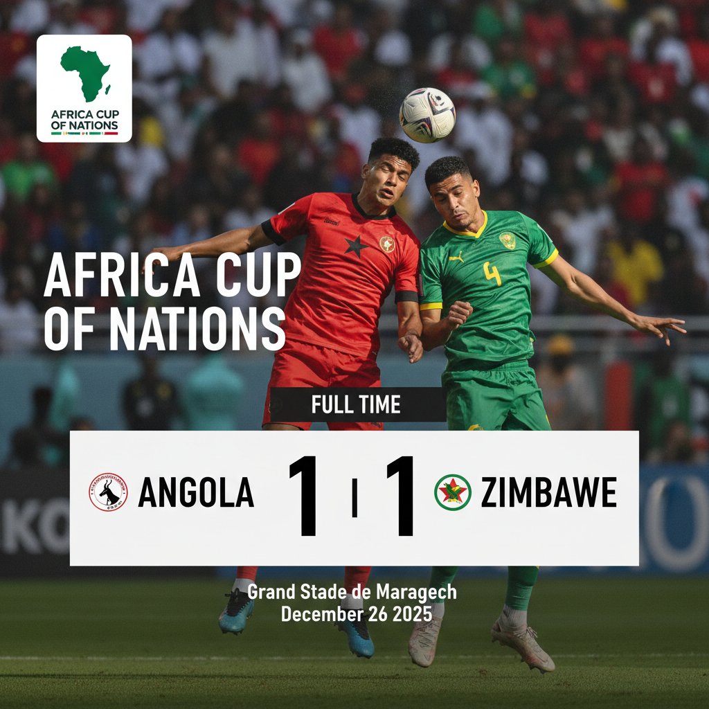  eng 1347254 review   Angola vs Zimbabwe Africa Cup of Nations 2025 12 26 Match Ends in 1 1 Draw   AfricaSoccercom