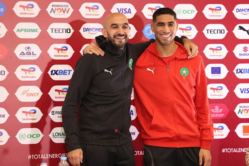  regragui hakimi   AFCON 2025 Morocco captain Achraf Hakimi stands firmly behind coach Walid Regragui amid criticism   AfricaSoccercom
