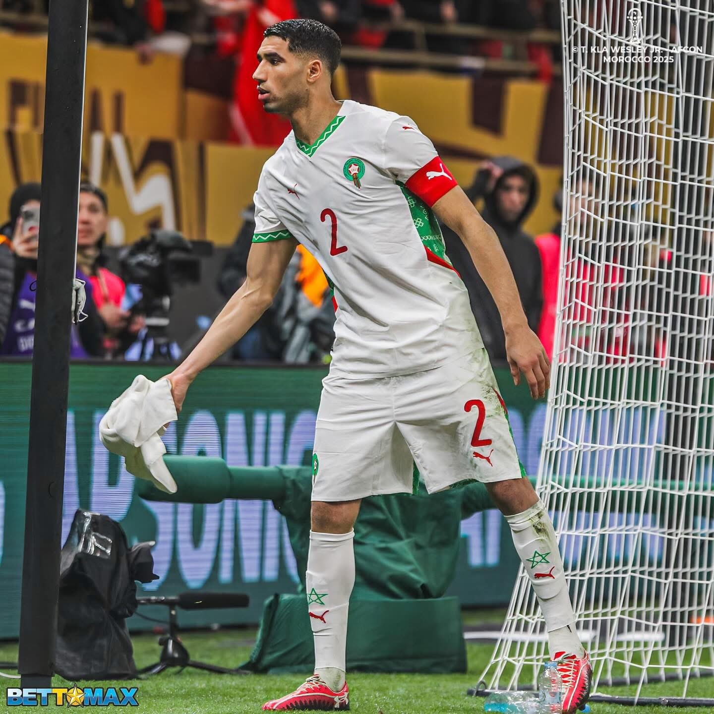  Achraf Hakimi towel   AFCON 2025 Moroccos Fair Play Award questioned after Achraf Hakimi video emerges   AfricaSoccercom