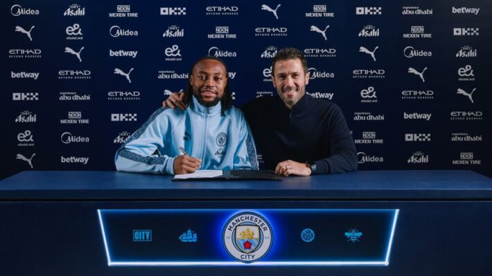  Antoine Semenyo Man City debourse plus de 70 millions pour le Ghaneen Officiel 710x399   Antoine Semenyo completes record Manchester City move in landmark Ghanaian transfer   AfricaSoccercom