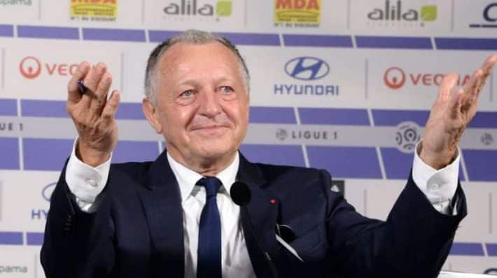 Aulas 710x398   OL Jean Michel Aulas congratulates his girls on the victory   AfricaSoccercom
