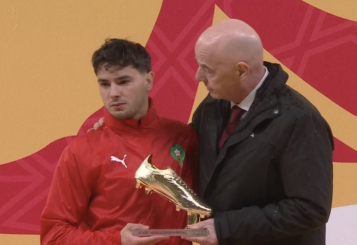  Brahim Diaz   Infantino   Moroccos AFCON 2025 journey ends in bitter sweet fashion with individual honours   AfricaSoccercom